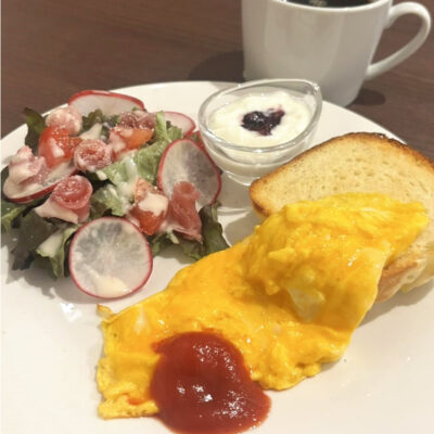 朝カフェ：モーニングプレートセット大好評